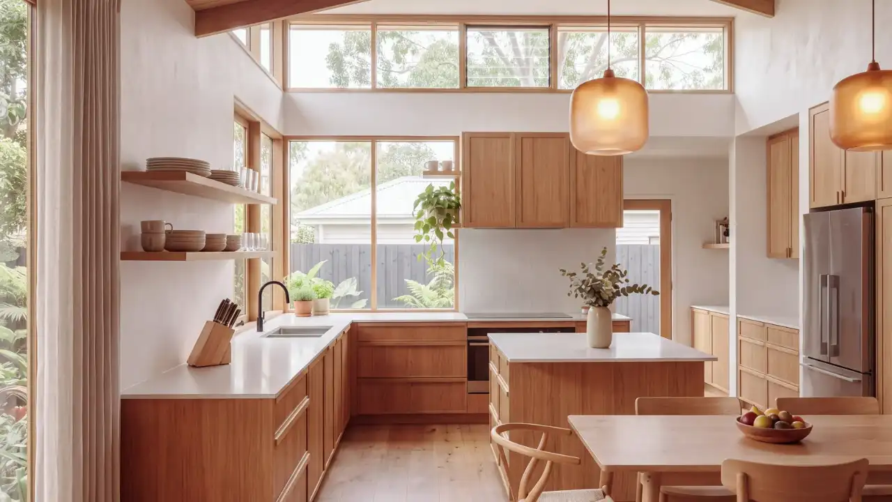 warm wood kitchen design